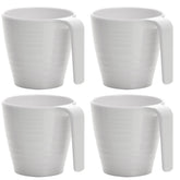 Melamin 4 Tassen 300 ml ideal für Camping - Stapelbar - Trinkbecher Kaffeetasse Kaffeebecher